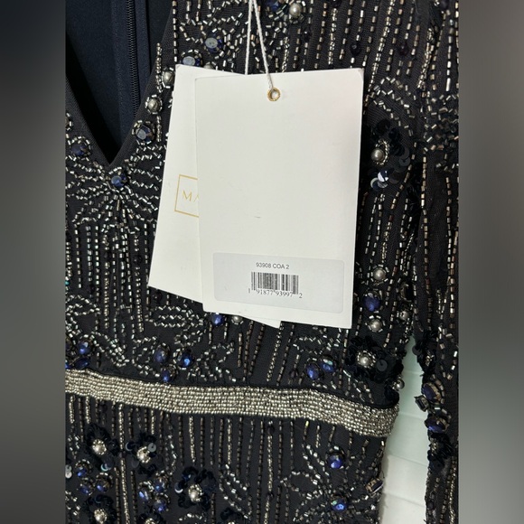 NWT Mac Duggal Sample One Of !! Embellished Long Sleeve Gown 2 - Picture 14 of 16
